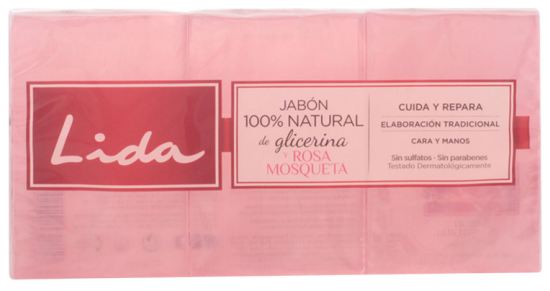 Sapone 100% glicerina naturale e cinorrodo Confezione da 3 pezzi