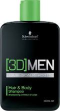 3D Men Shampoo per Capelli e Corpo 1000 ml