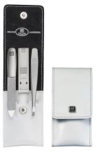 Cassa del raccoglitore, cuoio del Spazzolato legittimi, bianco, 3 pezzi