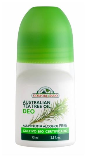 Deodorante roll on con olio dell&#39;albero del tè australiano 75 ml