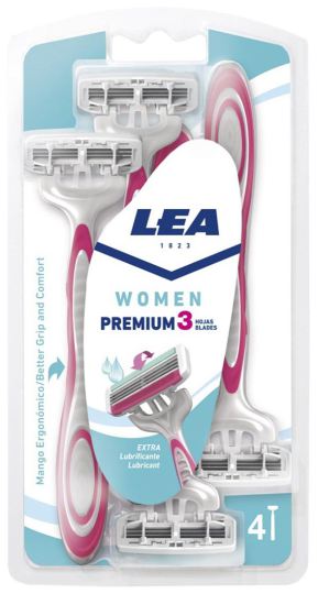 Rasoio monouso da donna, 3 fogli, monouso, 4 unit&agrave;