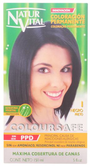 Colorante permanente per capelli Coloursafe 1 Nero 150 ml Colorante permanente per capelli Coloursafe 1 Nero 150 ml
