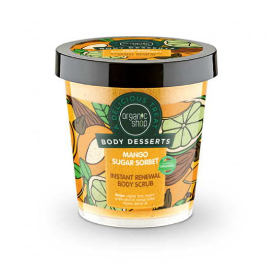 Organic Shop Scrub corpo rigenerante istantaneo al sorbetto di zucchero al mango