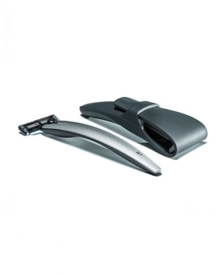 Razor Set R 1 Silver con cover in silicone