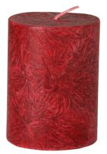 Piccola candela rossa a colonna
