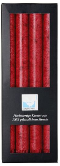 Candele cilindriche rosse per candelabro