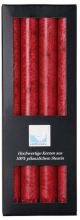 Candele cilindriche rosse per candelabro