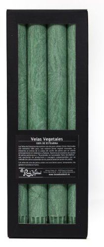 Candele cilindriche per candelabri verdi