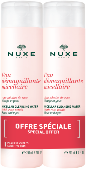 Acqua Micellare Detergente con Petali di Rosa 2x400 ml