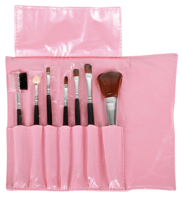 Set di 7 pennelli per astuccio rosa Tika