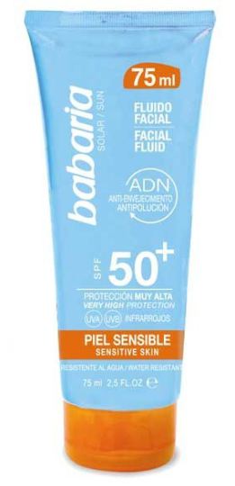 Fluido solare sensibile al viso e Atopica Fp50 + da 75 ml