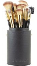 Case Set 18 Brushes Black Cylinder