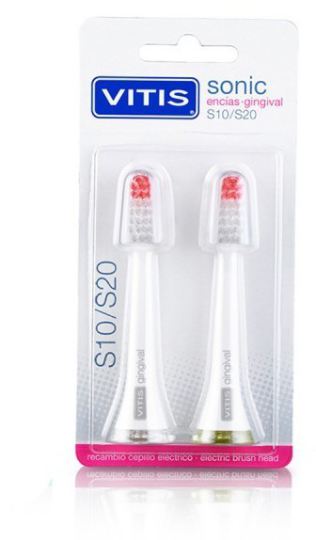 Vitis Parte di ricambio spazzolino elettrico per gengive delicate 2 unit&agrave;