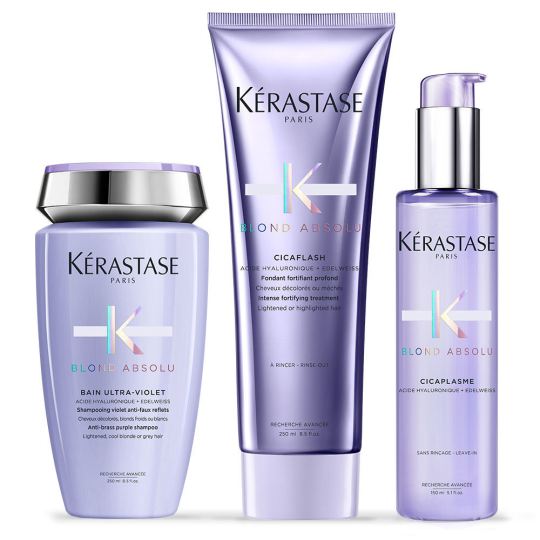 K&eacute;rastase Pack Blond Absolu Ultraviolet Bath + Cicaflash + Cicaplasme