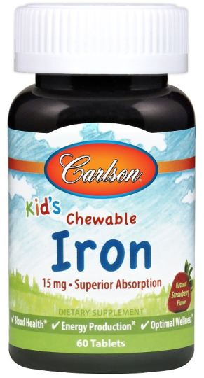Ferro da Stiro alla Fragola per Bambini 15 mg 30 Compresse masticabili