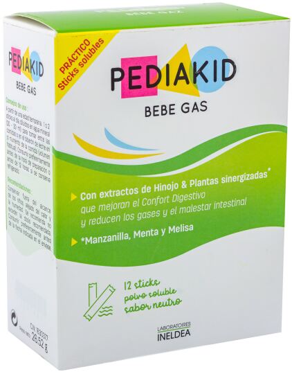 Pediakid Bebe Gases Biber&oacute;n Jarabe 12 Sticks