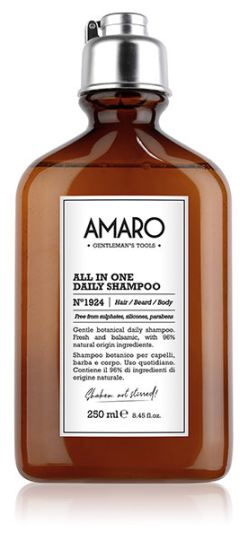Amaro All in One Daily Shampoo n1924 capelli / barba / corpo 250 ml Amaro All in One Daily Shampoo n1924 capelli / barba / corpo 250 ml