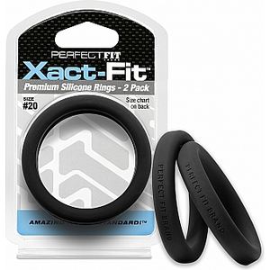 Xact Fit Confezione da 2 anelli in silicone 19 cm Nero