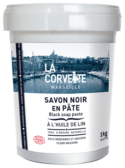 La Corvette Pasta di Sapone Nero Olio di Lino 1 kg