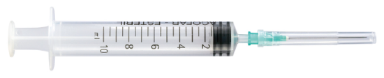 Siringa sterile in polipropilene atossica e apirogena da 10 ml Siringa sterile in polipropilene atossica e apirogena da 10 ml