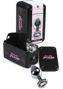 Plug anale medio in metallo + borsa