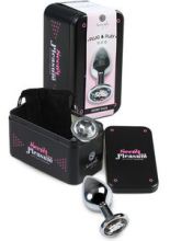 Plug anale medio in metallo + borsa