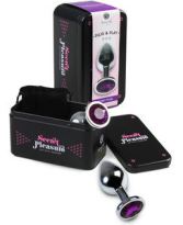 Plug anale medio in metallo + borsa