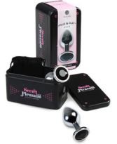 Plug anale medio in metallo + borsa