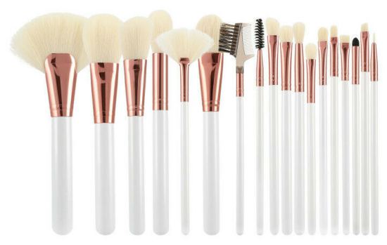 Set 18 pennelli trucco bianco ed ecru