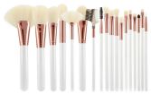 Set 18 pennelli trucco bianco ed ecru