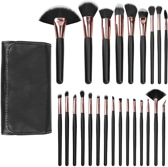 Set 24 pennelli trucco neri