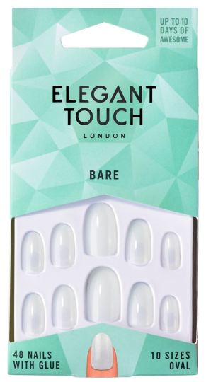 Unghie finte ovali nude 48 pz