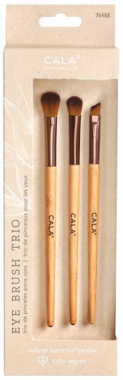 Trio di pennelli per occhi in bambù