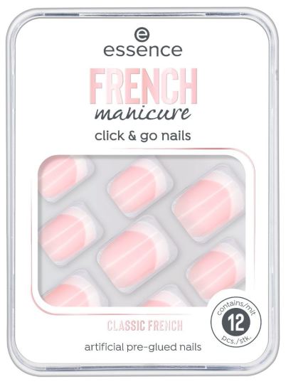 French Manicure Unghie Finte Click &#39;n go n1